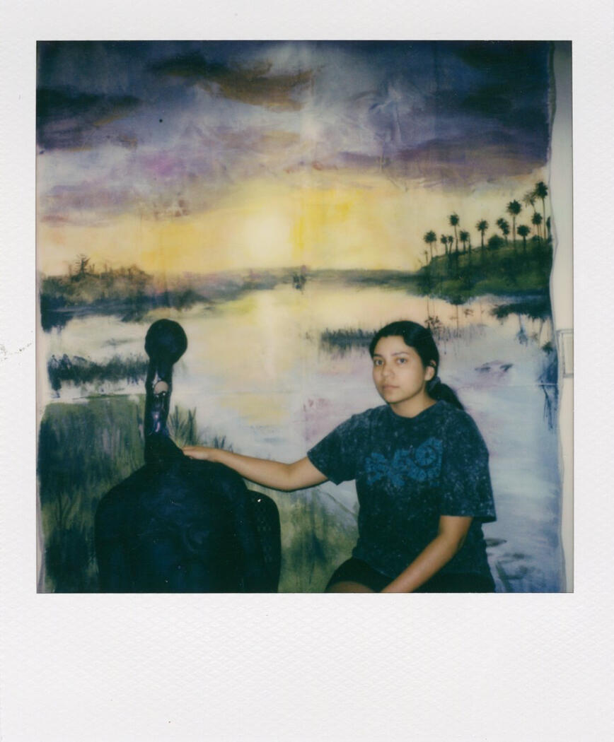 “Artist Depiction of Visting her Father in Prison” 2024 -Poloroid